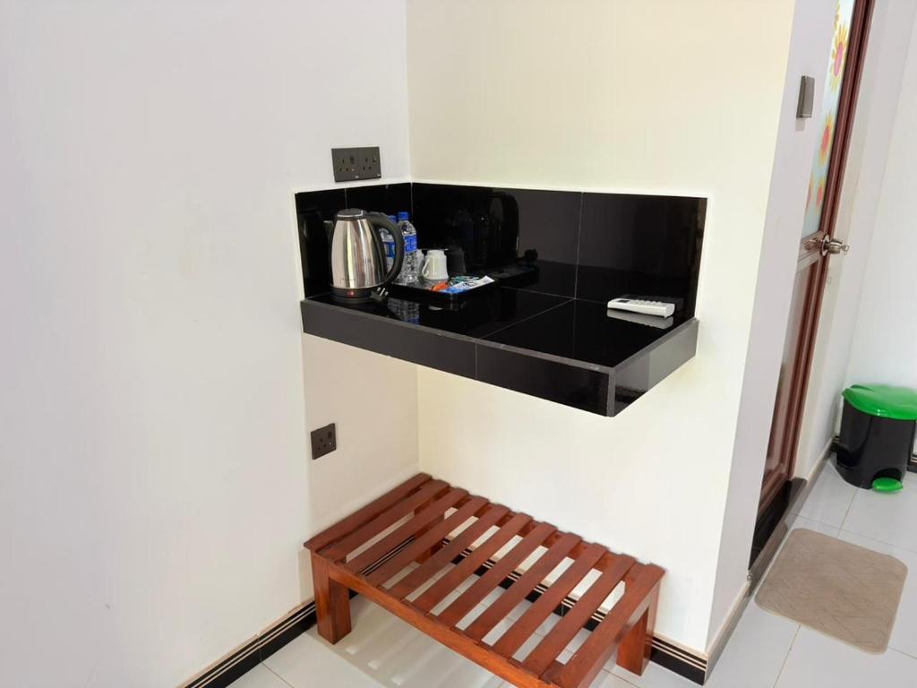 Luggage Rack and Tea Setup
